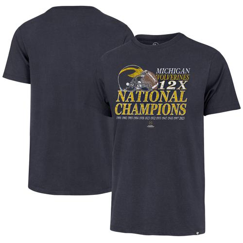 Herren '47 Navy Michigan Wolverines 12-facher Football National Champions Franklin T-Shirt