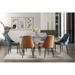 7-pc Dining Table Chair Sets w/ 6 Multiple colors Velvet Dining Chair