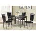 5-pc Dining Table & Chair Set Faux Marble Table w/ 4 PU Dining Chairs