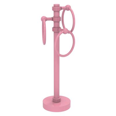 Allied Brass Vanity Top 3 Towel Ring Guest Towel Holder with Grooved Accents