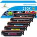 210X High Yield Laserjet Toner Cartridge With Chip Compatible for HP 210A 210X W2100A W2100X Color Laserjet Pro MFP 4301fdw 4301fdn Pro 4201dw 4201dn Series Printer 210 Ink (BK/C/M/Y 5 Pack)