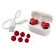 ckepdyeh Love Bluetooth Headset Waterproof Easy Pairing Continuous Portable In-Ear Noise Cancelling Heart Headset Red