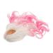 2pcs Doll Wig Air Pear Flower Roman Roll Night Loli High Temperature Silk Wig Decoration Scorpion Long Curly Hair for Three Points Doll 8-9inch (White)