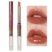 Melotizhi Lipstick with Liquid Clear Lip Gloss Mirror Shimmer Oil Dual Ended Lip Color Long Lasting Waterproof Non Sticky Lip Stain High-Pigment Lip Stick Double Effect Superstay Lip Makeup