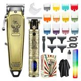 Bestauty Cordless Hair Trimmer Kit with 16 Guide Combs Men s Haircut Clippers for Salon Barbers