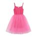 Baby Girls Tutu Dress Toddler Cotton Tutu Dress Tulle Dresses Girl Sleeveless Princess Blue Suspenders Solid Color Dress Girls Lace Dress Sleeveless Girl Wedding Dress