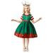 Dress Gift for Girls Girls Christmas Dress Elf Satin Green Dress for Girls Fancy Christmas Dress Up Birthday Party Gown Casual Dresses Save Big