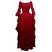 TUWABEII Fall & Winter Dresses for Womens Women s Long Sleeve Neck Dress Floor Length Dress Plus Size Dress