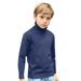 ASFGIMUJ Toddler Girl Sweater Knit Turtleneck Sweater Soft Solid Warm Pullover Sweater Long Sleeve Shirts Knitted Cardigan Blue 9 Years-10 Years