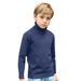 ASFGIMUJ Toddler Sweater Knit Turtleneck Sweater Soft Solid Warm Pullover Sweater Long Sleeve Shirts Knit Sweater Blue 7 Years-8 Years