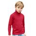 ASFGIMUJ Girls Sweater Knit Turtleneck Sweater Soft Solid Warm Pullover Sweater Long Sleeve Shirts Knit Sweater Watermelon Red 6 Years-7 Years