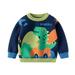 ASFGIMUJ Baby Girl Sweater Dinosaur Children S Base Sweater Fall Winter Children S Knit Sweater Cotton Fall Boys Sweater Knit Sweater Blue 4 Years-5 Years