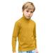 ASFGIMUJ Toddler Girl Sweater Knit Turtleneck Sweater Soft Solid Warm Pullover Sweater Long Sleeve Shirts Knit Sweater Yellow 2 Years-3 Years
