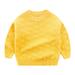 ASFGIMUJ Toddler Boy Sweater Boys Girls Winter Long Sleeve Solid Color Knit Sweater Warm Sweater For Children Clothes Knit Sweater Yellow 7 Years-8 Years