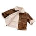 ASFGIMUJ Girls Jacket Winter Wear Children Boys Leather Coat Boys Handsome Locomotive Leisure Leather Jacket Coat Toddler Coats For Girls Coffee 3 Years-4 Years