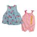 Carter s Girls Toddler 2 Piece Cotton Bodysuit Dress Set (Pink/Blue 9M)