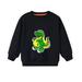 Toddler Sweatshirts Outfits And Spring And Autumn Multi Color Sequins Big Children Long Sleeves Leisure Children Cartoon Dinosaur Pattern Joggers Black 12 Years-13 Years