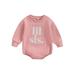 Little Big Sister Matching Outfits Newborn Baby Girl Long Sleeve Letter Print Romper Bodysuit Fall Winter Clothes