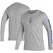 Men's adidas Heather Gray Boca Juniors Team Crest Long Sleeve T-Shirt