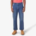 Dickies Men's Flex Relaxed Fit Carpenter Jeans - Light Denim Wash Size 38 32 (DU603)