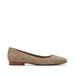 TOMS Women's Briella Taupe Suede Flat Shoes Brown/Natural, Size 8