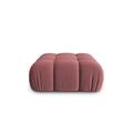 Pouf 1 place en tissu velours rose