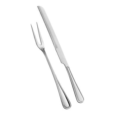 Acopa Edgeworth 2-Piece 18/8 Stainless Steel Extra Heavy Weight Carving Set