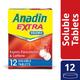 Anadin Extra Aspirin & Paracetamol Pain Relief Soluble Tablets 12, One Size