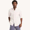 Nautica Men's Wrinkle-Resistant Plaid Wear To Work Shirt Bright White, L