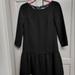 J. Crew Dresses | J Crew Black Shift Dress With Ruffle Hem 00 | Color: Black | Size: 00