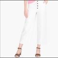 J. Crew Jeans | J.Crew Wide Leg High Waist Button Front Slub Cotton Pants Cream White | Color: Cream/White | Size: 31