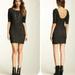 Free People Dresses | Free People Scoop Back Stretchy Textured Bodycon Dress Mini Sz Xs | Color: Black/White | Size: Xs