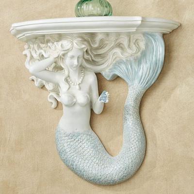 Adellia Mermaid Wall Shelf White/Blue , White/Blue