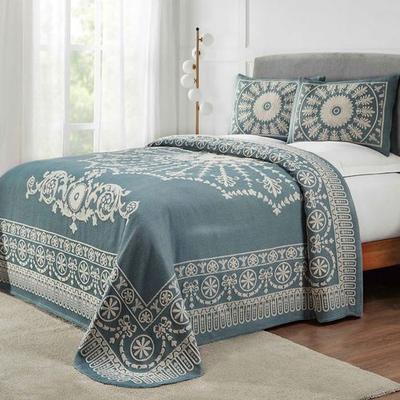 Kymbal Bedspread Set Cerulean Blue, Full / Double, Cerulean Blue