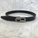 Gucci Accessories | Gucci Black Belt With Chrome Buckle Thin 1" | Color: Black/Silver | Size: Os