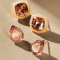 Anthropologie Jewelry | Anthropologie Festive Square Resin Post Earrings, (2 Pairs) Peach Nwt | Color: Orange/Pink | Size: Os