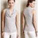 Anthropologie Tops | Anthropologie Deletta Nava Sleeveless Textured Cowl Neck Top | Color: Gray/White | Size: M