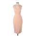 Zara Casual Dress - Midi Scoop Neck Sleeveless: Tan Print Dresses - Women's Size Small
