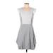 Kensie Casual Dress - A-Line Scoop Neck Sleeveless: Gray Dresses - Women's Size Medium