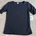 Lularoe Tops | Lularoe Gigi Short Sleeve Black Solid Shirt Top Size Large | Color: Black | Size: L