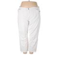 Old Navy Jeans - High Rise Straight Leg Boyfriend: Ivory Bottoms - Women's Size 22 - Light Wash