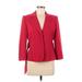 Tahari by ASL Blazer Jacket: Short Red Print Jackets & Outerwear - Women's Size 4 Petite