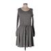 Lilis Closet Casual Dress Scoop Neck Long sleeves: Gray Dresses - New - Women's Size Large