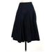 Halogen Casual Midi Skirt Calf Length: Blue Solid Bottoms - Women's Size 00 Petite