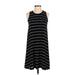 Madewell Casual Dress - A-Line Crew Neck Sleeveless: Black Print Dresses - Women's Size X-Small