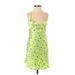 Zara Casual Dress - Mini V Neck Sleeveless: Green Dresses - Women's Size X-Small