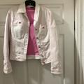 Nike Jackets & Coats | Nike Denim Jacket | Color: Pink/White | Size: M