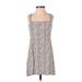 Skylar + Madison Cocktail Dress - Mini: Tan Print Dresses - Women's Size Small