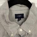 J. Crew Shirts | J Crew Men's Long Sleeve Button Down Shirt Vertical Lines White Cotton Medium | Color: Gray/White | Size: M