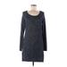 Splendid Casual Dress - Sweater Dress Scoop Neck Long sleeves: Gray Dresses - Women's Size Medium
